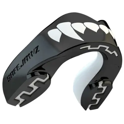 SafeJawz Extro Mouthguard Black Fangz Junior