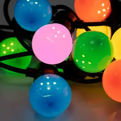 LED lučke božične REBEL, kroglice večbarvne, 6m, RGB, IP44