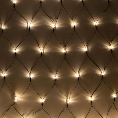 LED lučke božične REBEL, mreža, toplo bela, IP44
