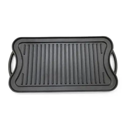 Grill King Cast Iron BBQ dvostranska grill plancha, 51x27 cm