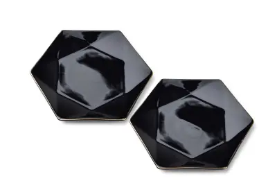 Ralph Black Set 2 Desertnih Krožnikov 24,5 Cm X 21 Cm X H2 Cm