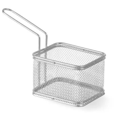 Mini košarica za ocvrte prigrizke, nerjaveče jeklo 100x80x75mm - Hendi 426425