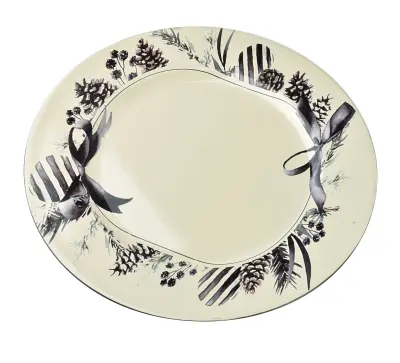 Blanche Festive Dekorativni Izdelek Pod Krožnikom 33Xh2Cm