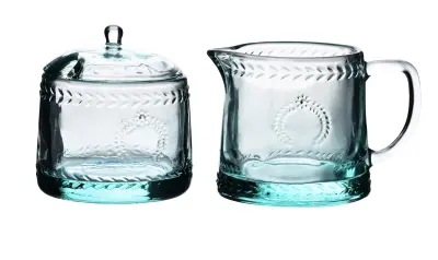 Ecila Light Set Posoda Za Sladkor Premer 9Xh7,3Cm Z Vrčem Za Mleko 300Ml