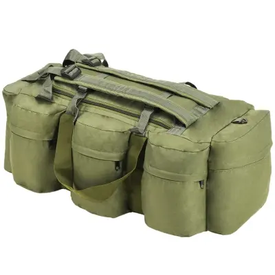 The Living Store Potovalna torba 3 v 1 vojaška 90 L olivno zelena - Potovalna Torba