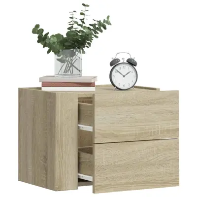 The Living Store Stenska nočna omarica sonoma hrast 45x30x35 cm - Stenska Omarica