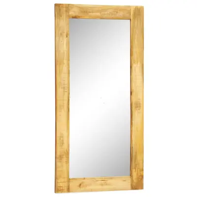 Pravokotno Stensko Ogledalo Leseni Okvir 120 x 60 cm -