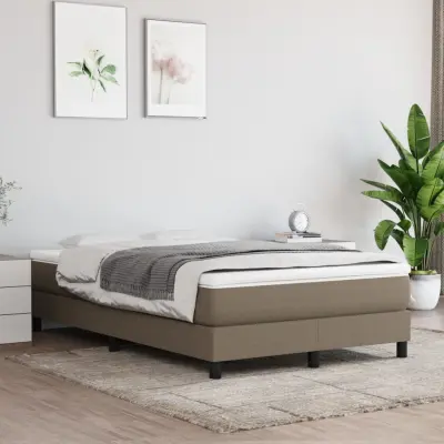 The Living Store Vzmetnica z žepkasto vzmetjo taupe 120x200x20 cm blago - Vzmetnica Z Žepkastimi Vzmetmi