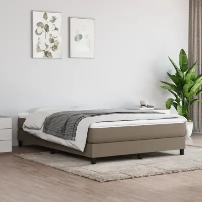 The Living Store Vzmetnica z žepkasto vzmetjo taupe 140x190x20 cm blago - Vzmetnica Z Žepkastimi Vzmetmi