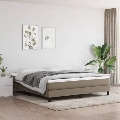 The Living Store Vzmetnica z žepkasto vzmetjo taupe 180x200x20 cm blago - Vzmetnica Z Žepkastimi Vzmetmi