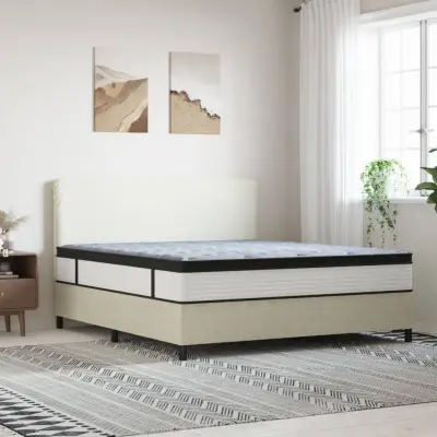 The Living Store Vzmetnica z žepkastim vzmetenjem srednja plus 180x200 cm - Vzmetnica Z Žepkastimi Vzmetmi