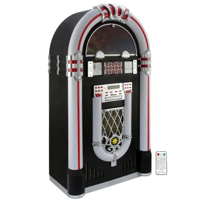 Predvajalnik vinilnih plošč in zvočni sistem Jukebox