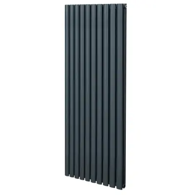 Ovalni stebrični radiator – 1600 mm x 600 mm – antracitno siva