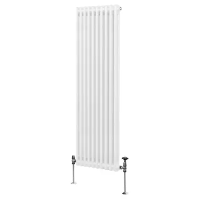 Tradicionalni radiator z 2 stolpcema - 1800 x 472 mm - bel