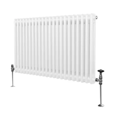 Tradicionalni dvostebrni radiator - 600 x 1012 mm - bel