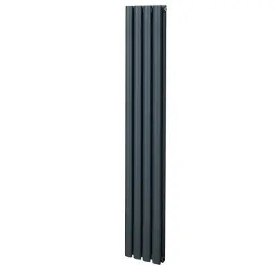Ovalni stebričasti radiator – 1600 mm x 240 mm – antracitno siva