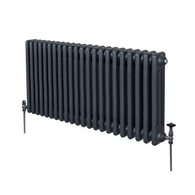 Tradicionalni radiator s 3 stebri - 600 x 1012 mm - antracitno siva