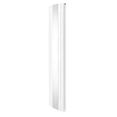 Ovalni radiator z ogledalom - 1800 mm x 380 mm - bel