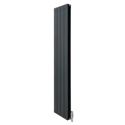 Aluminijasti radiator in ventili - 1800 mm x 315 mm - antracitno siva