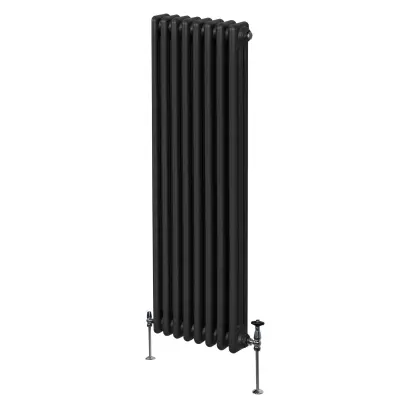 Tradicionalni radiator s 3 stebri - 1800 x 382 mm - črn
