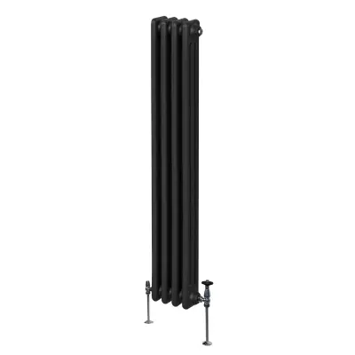 Tradicionalni radiator s 3 stebri - 1800 x 202 mm - črn