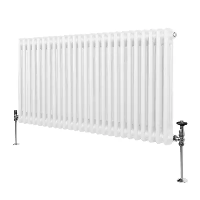Tradicionalni radiator z 2 stolpcema - 600 x 1192 mm - bel