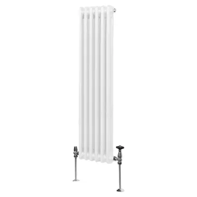 Tradicionalni radiator z 2 stolpcema - 1500 x 292 mm - bel