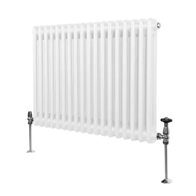 Tradicionalni radiator z 2 stolpcema - 600 x 832 mm - bel