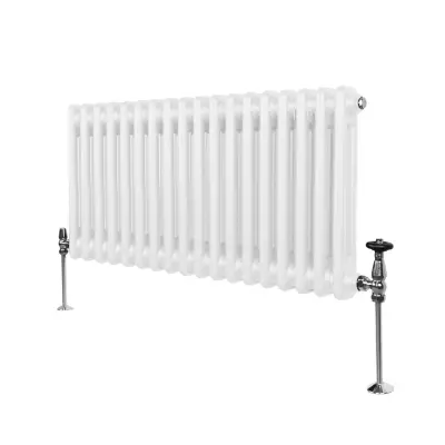 Tradicionalni radiator z 2 stolpcema - 300 x 832 mm - bel