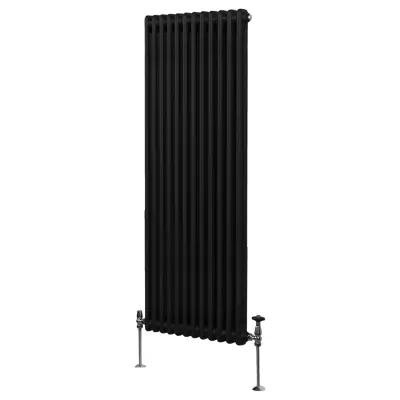 Tradicionalni radiator z 2 stolpcema - 1800 x 562 mm - črn
