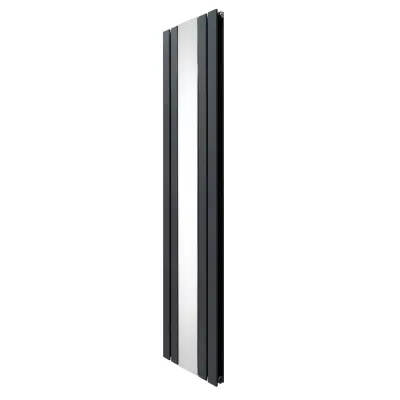 Radiator in ventili z ravnim ogledalom - 1800 mm x 425 mm - antracitno siva