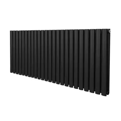Ovalni stebričasti radiator – 600 mm x 1440 mm – črn