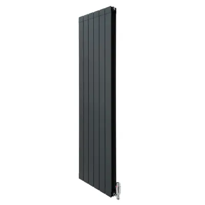 Aluminijasti radiator in ventili – 1800 mm x 475 mm – antracitno siva
