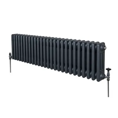 Tradicionalni radiator s 3 stebri - 300 x 1192 mm - antracitno siva