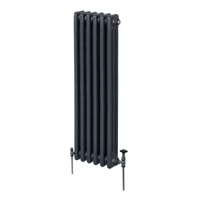 Tradicionalni radiator s 3 stebri - 1500 x 292 mm - antracitno siva