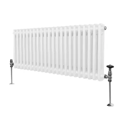 Tradicionalni radiator z 2 stolpcema - 300 x 1012 mm - bel