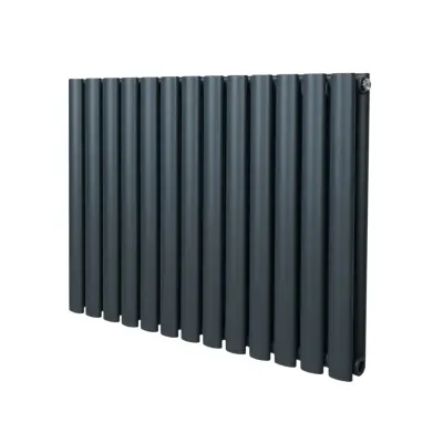 Ovalni stebričasti radiator – 600 mm x 780 mm – antracitno siva