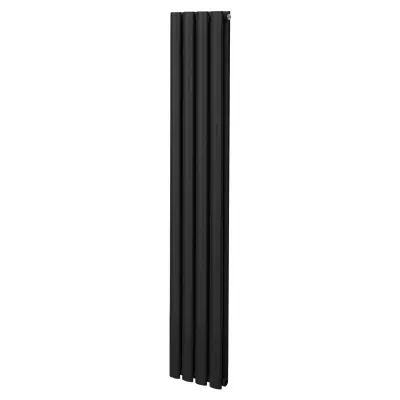 Ovalni stebričasti radiator – 1600 mm x 240 mm – črn