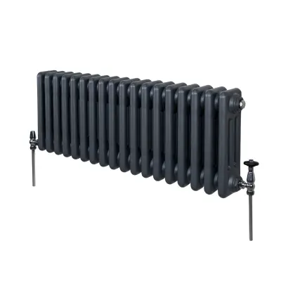 Tradicionalni radiator s 3 stebri - 300 x 832 mm - antracitno siva