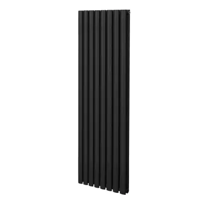 Ovalni stebričasti radiator – 1600 mm x 480 mm – črn