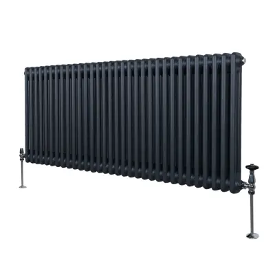 Tradicionalni radiator z 2 stolpcema - 600 x 1462 mm - antracitno siva