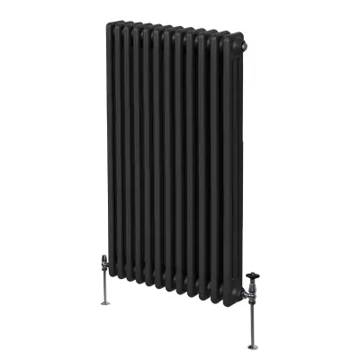 Tradicionalni radiator s 3 stebri - 1500 x 562 mm - črn