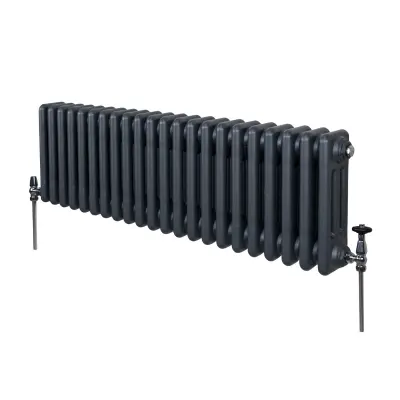 Tradicionalni radiator s 3 stebri - 300 x 1012 mm - antracitno siva