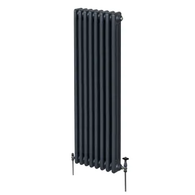 Tradicionalni radiator s 3 stebri - 1800 x 382 mm - antracitno siva