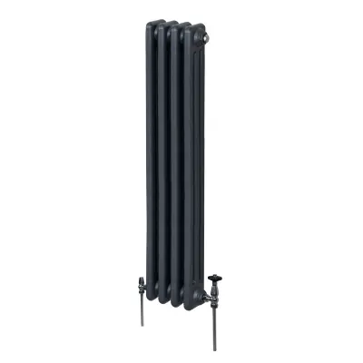 Tradicionalni radiator s 3 stebri - 1500 x 202 mm - antracitno siva