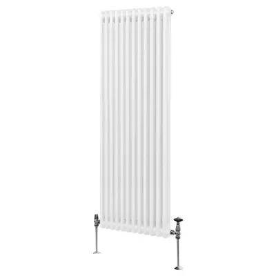 Tradicionalni radiator z 2 stolpcema - 1800 x 562 mm - bel