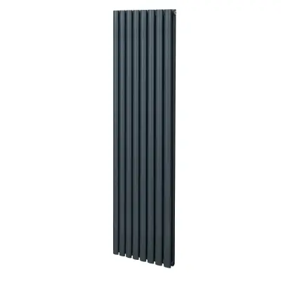 Ovalni stebričasti radiator – 1800 mm x 480 mm – antracitno siva