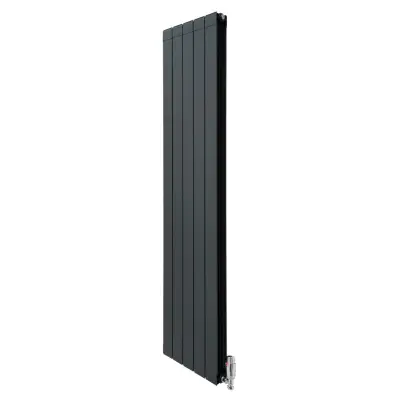 Aluminijasti radiator in ventili – 1800 mm x 395 mm – antracitno siva
