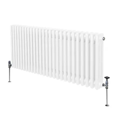 Tradicionalni radiator s 3 stebri - 600 x 1192 mm - bel