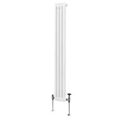 Tradicionalni radiator z 2 stolpcema - 1800 x 202 mm - bel